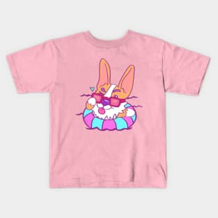 Neon Corgi Summer Fun Kids T-Shirt